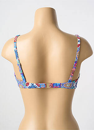 Haut de maillot de bain stretch haut soutien-gorge avec mousse de rembourrage amovible bleu CYELL femme