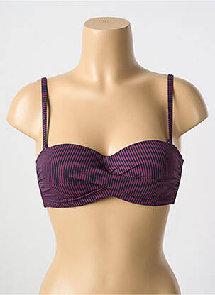 Haut de maillot de bain stretch haut soutien-gorge moulé violet CYELL femme