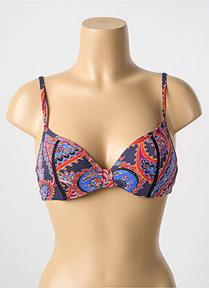 Haut de maillot de bain stretch haut soutien-gorge moulé orange CYELL femme