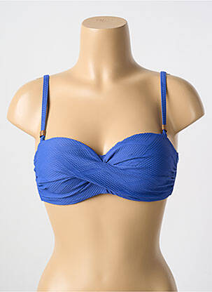 Haut de maillot de bain stretch haut soutien-gorge moulé bleu CYELL femme