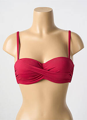 Haut de maillot de bain stretch haut soutien-gorge moulé rouge CYELL femme
