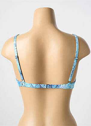 Haut de maillot de bain stretch haut soutien-gorge moulé bleu CYELL femme