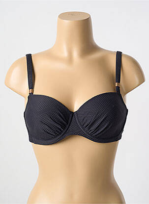 Haut de maillot de bain stretch haut soutien-gorge moulé noir CYELL femme