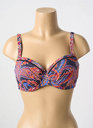 Haut de maillot de bain stretch haut soutien-gorge moulé orange CYELL femme
