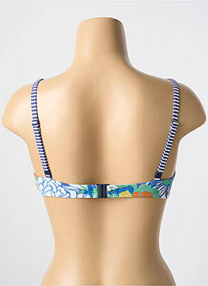 Haut de maillot de bain stretch haut soutien-gorge moulé bleu CYELL femme