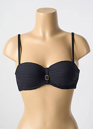 Haut de maillot de bain stretch haut soutien-gorge moulé noir CYELL femme