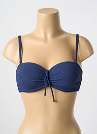 Haut de maillot de bain stretch haut soutien-gorge moulé bleu CYELL femme