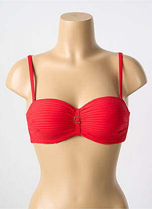 Haut de maillot de bain stretch haut soutien-gorge moulé rouge CYELL femme