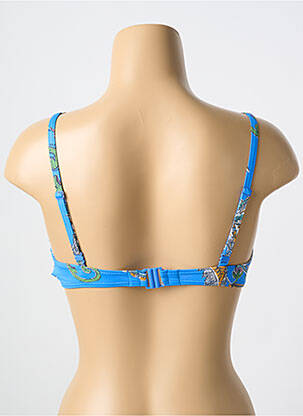 Haut de maillot de bain stretch haut soutien-gorge moulé bleu CYELL femme