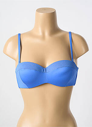 Haut de maillot de bain stretch haut soutien-gorge moulé bleu CYELL femme