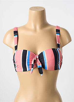 Haut de maillot de bain stretch haut soutien-gorge moulé rose CYELL femme