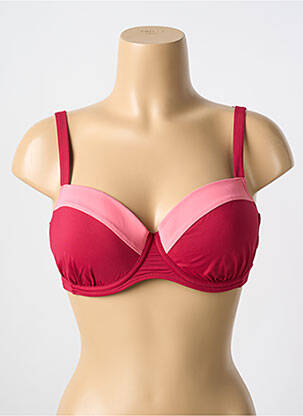 Haut de maillot de bain stretch haut soutien-gorge moulé rouge CYELL femme