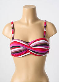 Haut de maillot de bain stretch haut soutien-gorge moulé rouge CYELL femme