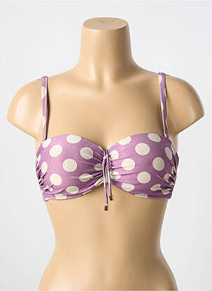 Haut de maillot de bain stretch haut soutien-gorge moulé violet CYELL femme