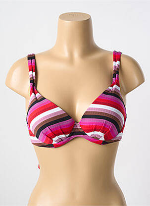 Haut de maillot de bain stretch haut soutien-gorge moulé rouge CYELL femme