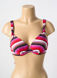 Haut de maillot de bain stretch haut soutien-gorge moulé rouge CYELL femme