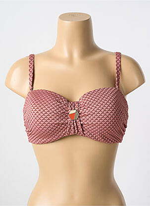 Haut de maillot de bain stretch haut soutien-gorge moulé rose CYELL femme