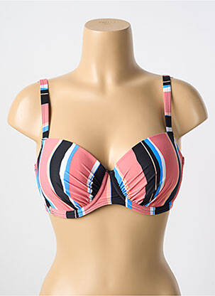 Haut de maillot de bain stretch haut soutien-gorge moulé rose CYELL femme