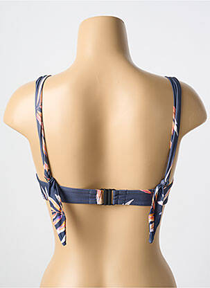 Haut de maillot de bain bretelles élastiquées haut soutien-gorge push-up bleu CYELL femme
