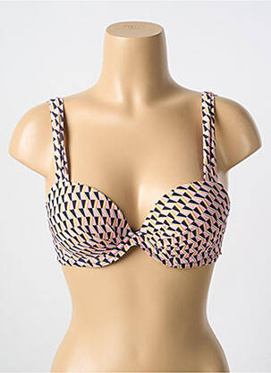 Haut de maillot de bain stretch haut soutien-gorge push-up rose CYELL femme