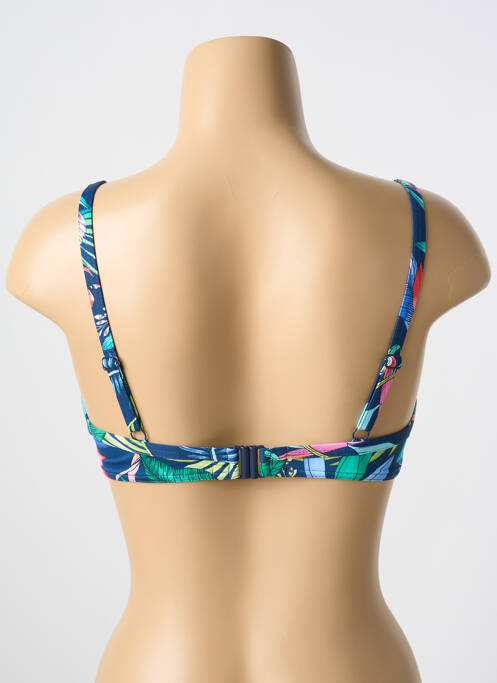 Haut de maillot de bain stretch haut soutien-gorge emboitant bleu CYELL femme