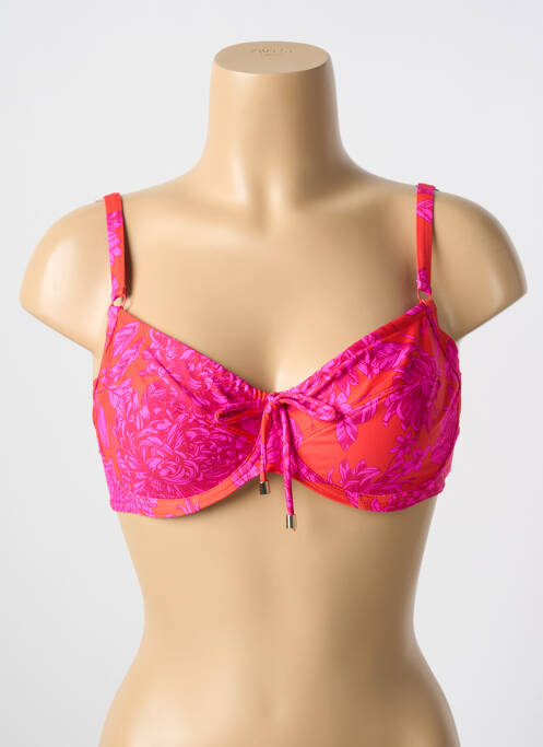 Haut de maillot de bain stretch haut soutien-gorge emboitant orange CYELL femme