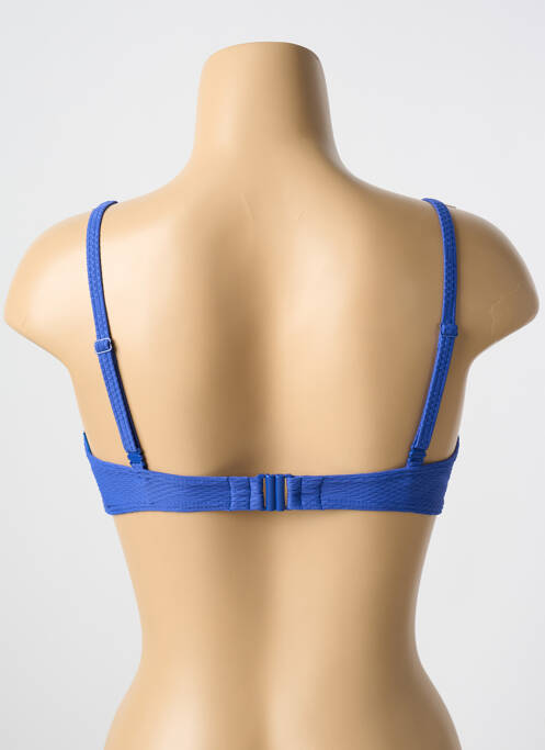 Haut de maillot de bain stretch haut soutien-gorge moulé bleu CYELL femme