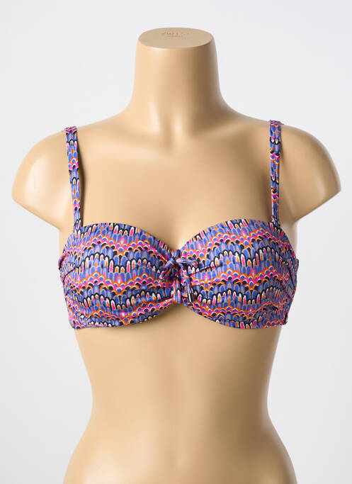 Haut de maillot de bain haut soutien-gorge moulé haut soutien-gorge moulé bleu CYELL femme