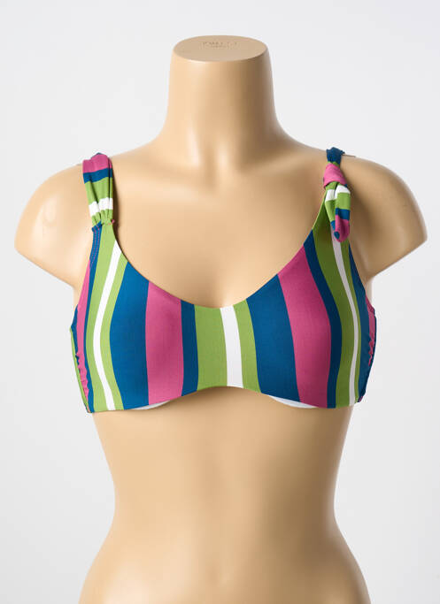 Haut de maillot de bain stretch haut soutien-gorge emboitant vert CYELL femme