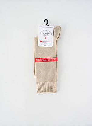 Chaussettes beige clair PERRIN pour homme