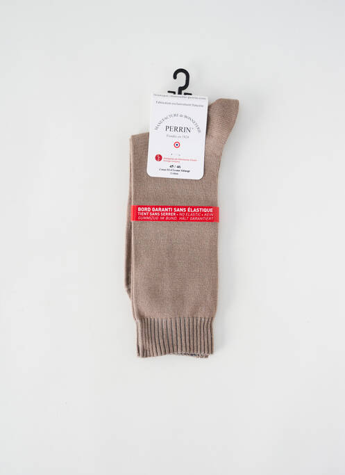 Chaussettes beige PERRIN pour homme