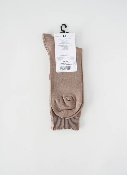 Chaussettes beige PERRIN pour homme
