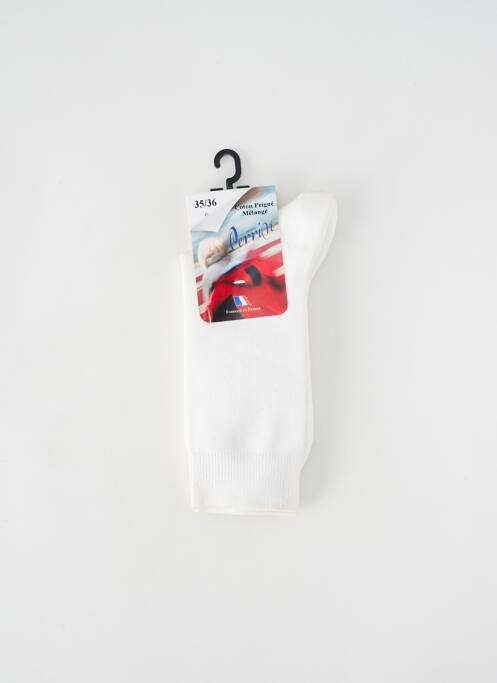 Chaussettes blanc PERRIN pour unisexe