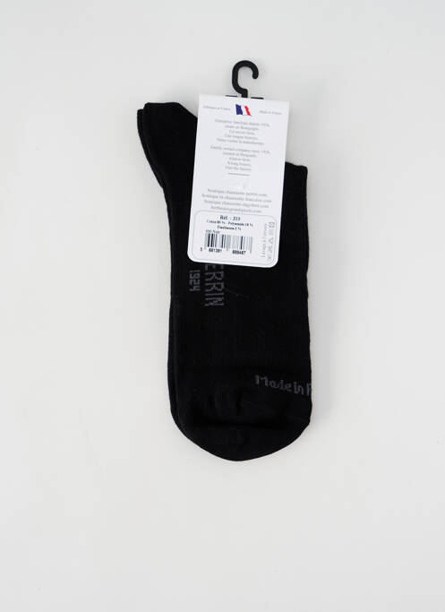 Chaussettes noir PERRIN pour unisexe