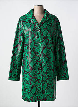 Manteau long coupe droite vert TARA JARMON femme