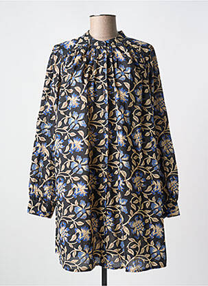 Tunique manches longues légère et transparente bleu PETITE MENDIGOTE femme