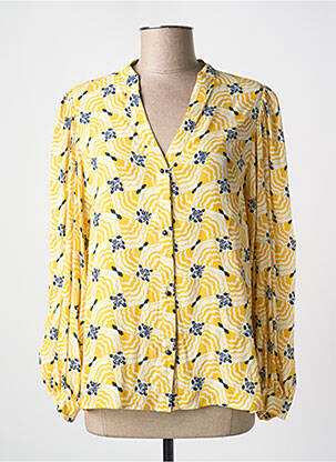 Chemisier coupe cintrée manches longues jaune TARA JARMON femme
