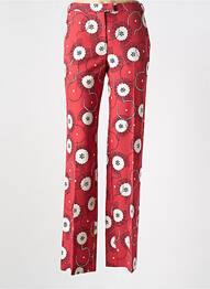 Pantalon droit tissage popeline taille normale rouge TARA JARMON femme