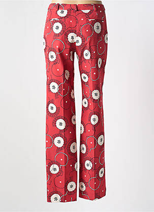 Pantalon droit tissage popeline taille normale rouge TARA JARMON femme