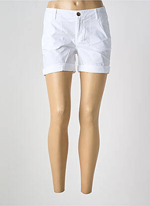 Short fermeture zippée sous rabat boutonné taille normale blanc REIKO femme