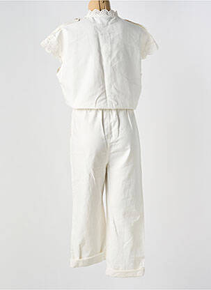 Combi-pantalon fermeture boutonnée sur le devant manches courtes blanc TARA JARMON femme