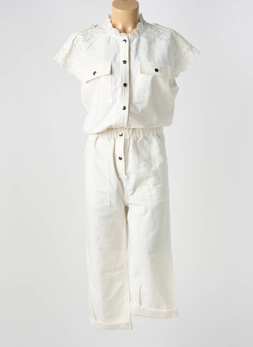 Combi-pantalon fermeture boutonnée sur le devant manches courtes blanc TARA JARMON femme