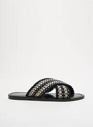 Sandales/nu pieds chiquet talon plat jusqu'à 3cm noir PETITE MENDIGOTE femme