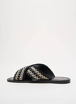 Sandales/nu pieds chiquet talon plat jusqu'à 3cm noir PETITE MENDIGOTE femme