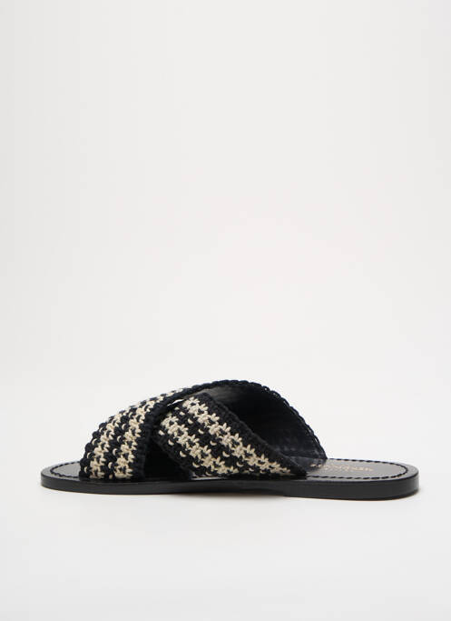 Sandales/nu pieds chiquet talon plat jusqu'à 3cm noir PETITE MENDIGOTE femme