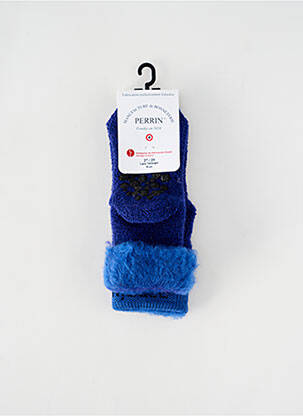 Chaussettes bi-matiére bleu PERRIN enfant