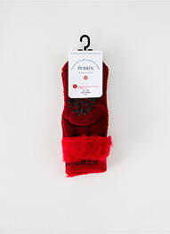 Chaussettes bi-matiére rouge PERRIN enfant