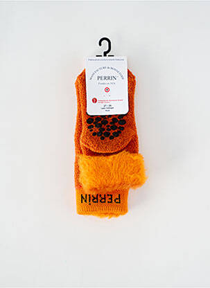 Chaussettes bi-matiére orange PERRIN enfant