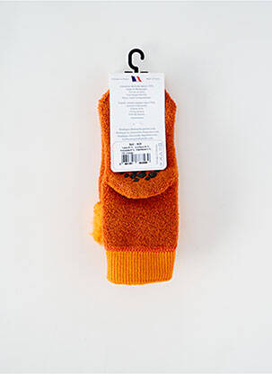 Chaussettes bi-matiére orange PERRIN enfant