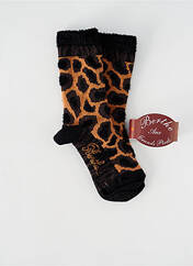 Chaussettes marron BERTHE AUX GRANDS PIEDS pour fille seconde vue